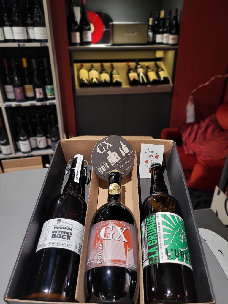 Box cadeau découverte des bières locales - Cave Le Pif en l'Air dans le centre ville de Rennes