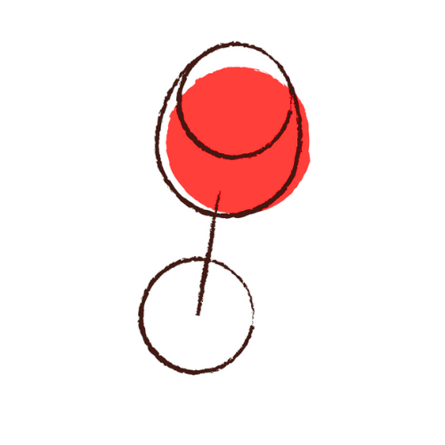 Verre dessin logo le pif en l'air à Rennes