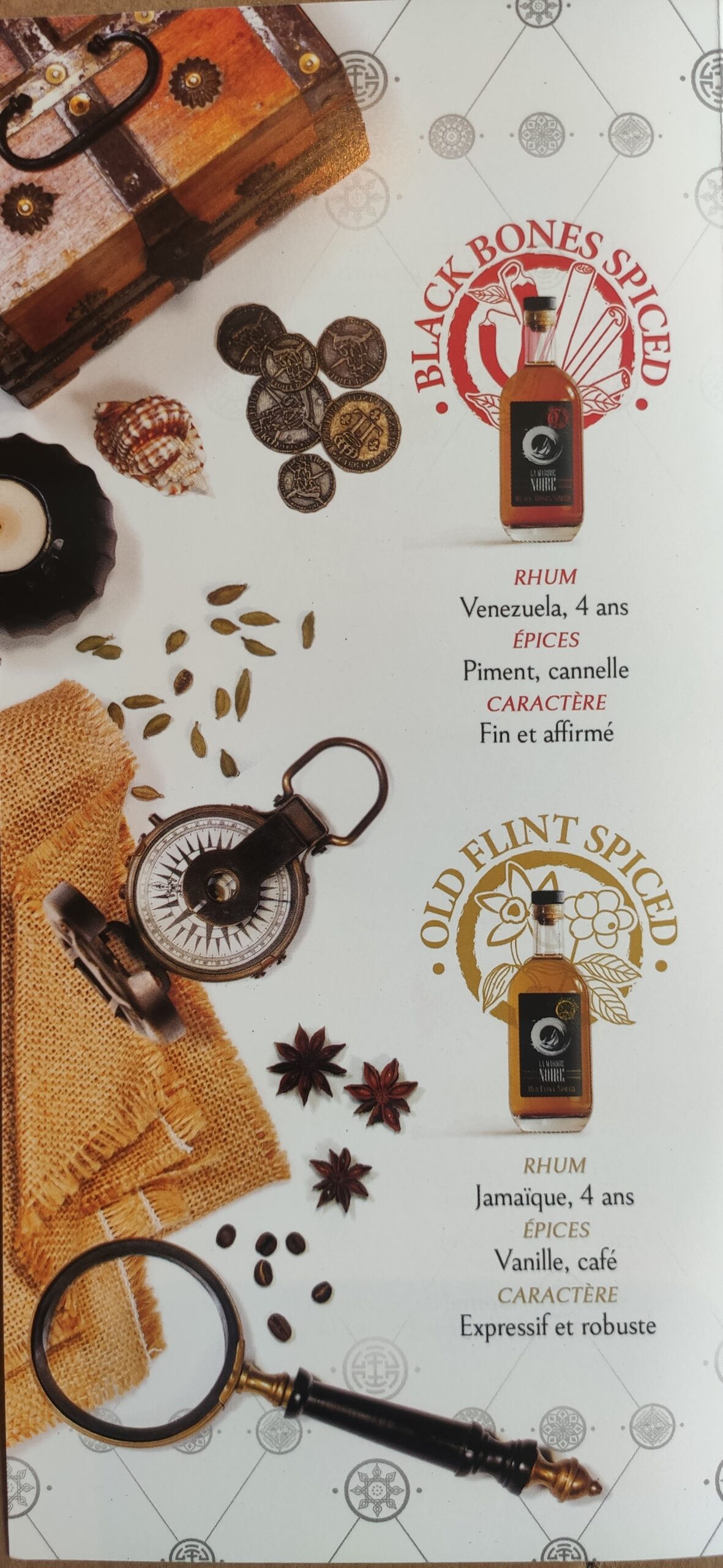 La Marque Noire - Black Bones Spiced - Old Flint Spiced - Sélection de Rhum à Rennes - Cave le Pif en l'Air